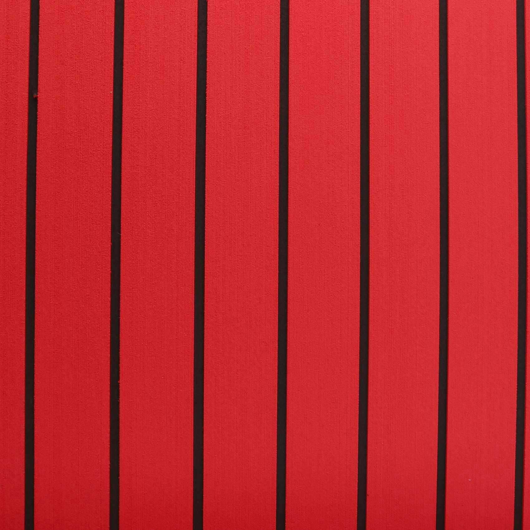 Booso Bootsbodenmatte aus EVA-Schaum, selbstklebend, aus Teak, für Yacht, Bodenbelag, 2400 x 450 x 6 mm, Rot