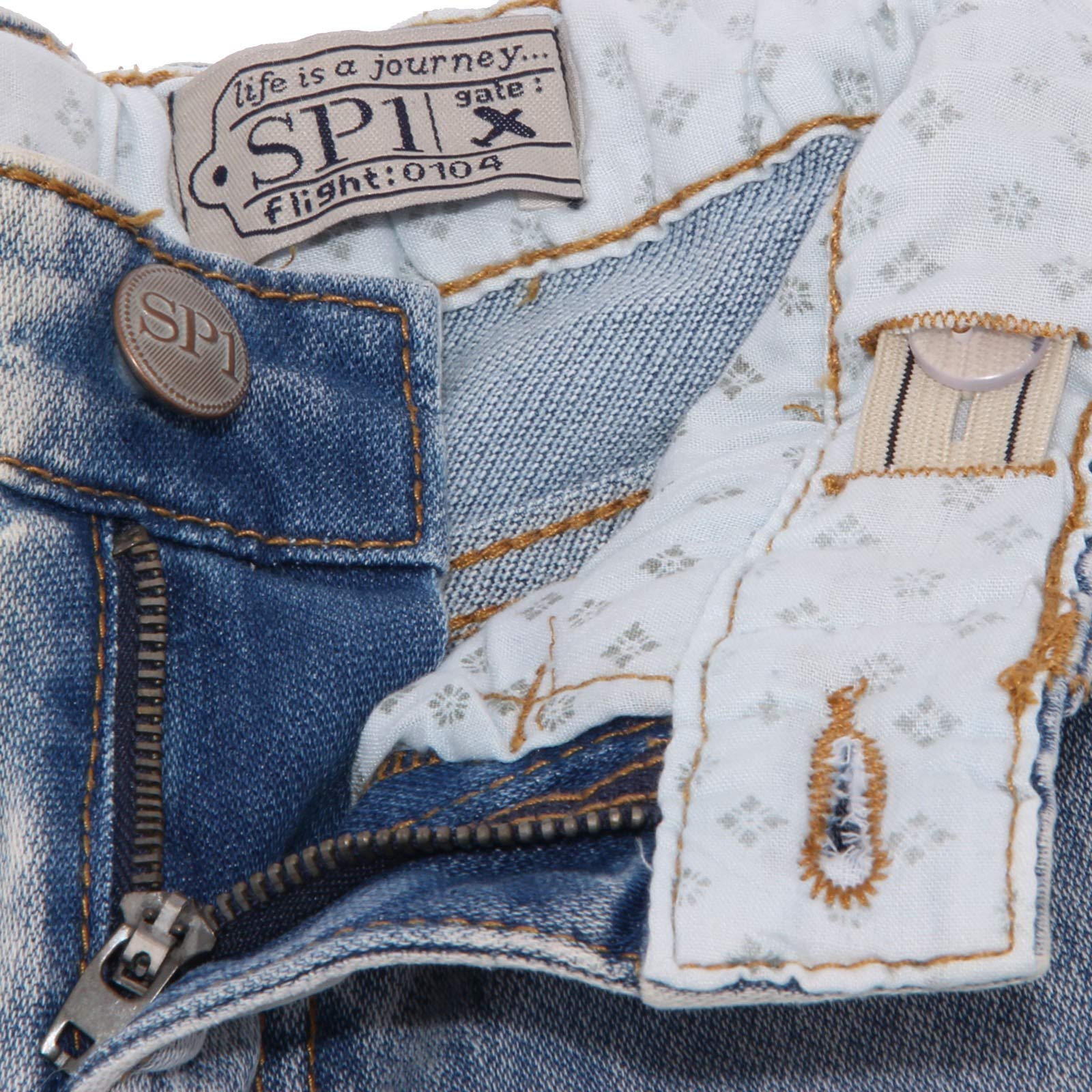 SP1 4963AB Bermuda Bimbo Boy Jeans Denim Delave Shorts Kid