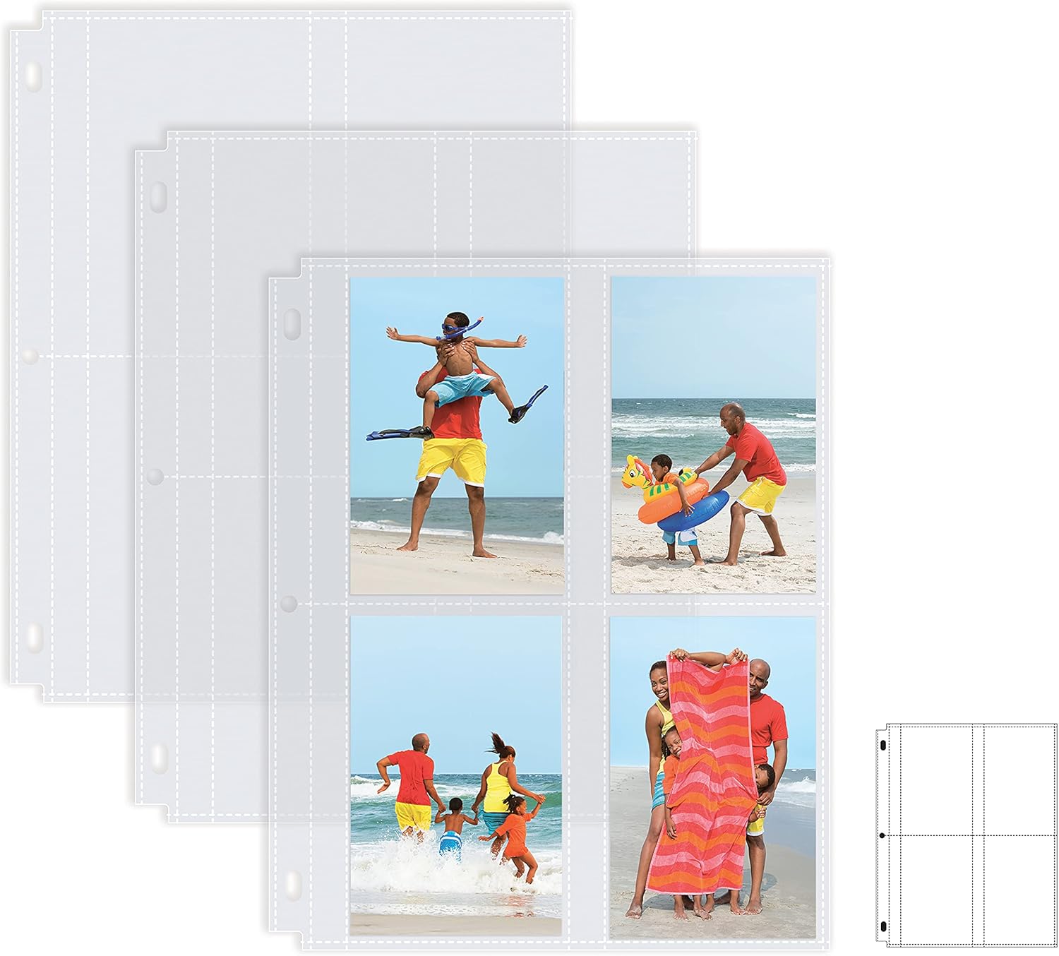 Better Office Products Photo Album Refill Sheets, 3.5 x 5 Inch, Heavyweight