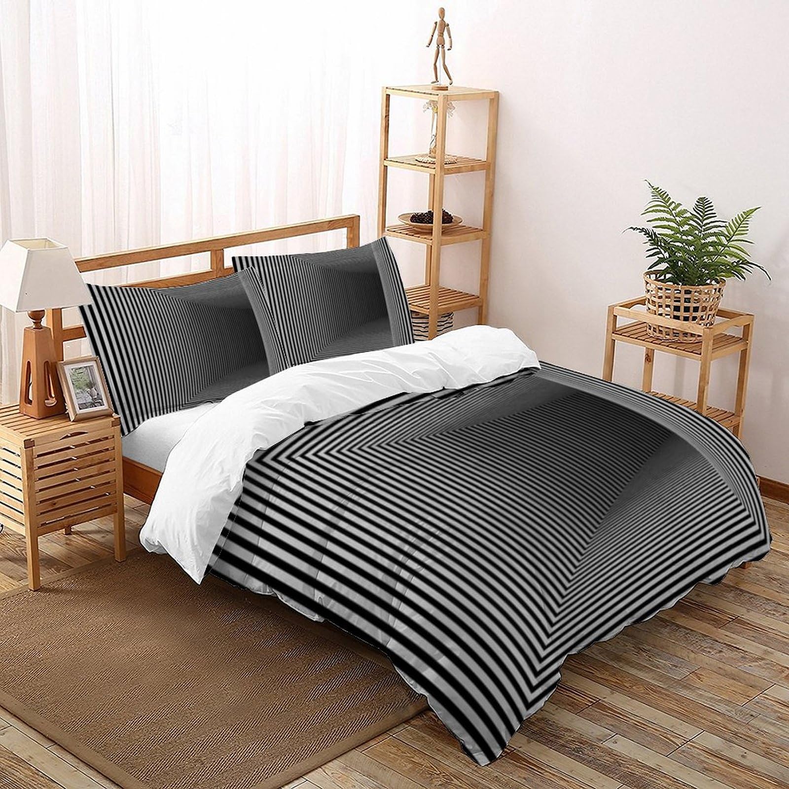 Housse de couette science-fiction lit double microfibre 3D à fermeture éclair pour literie enfant