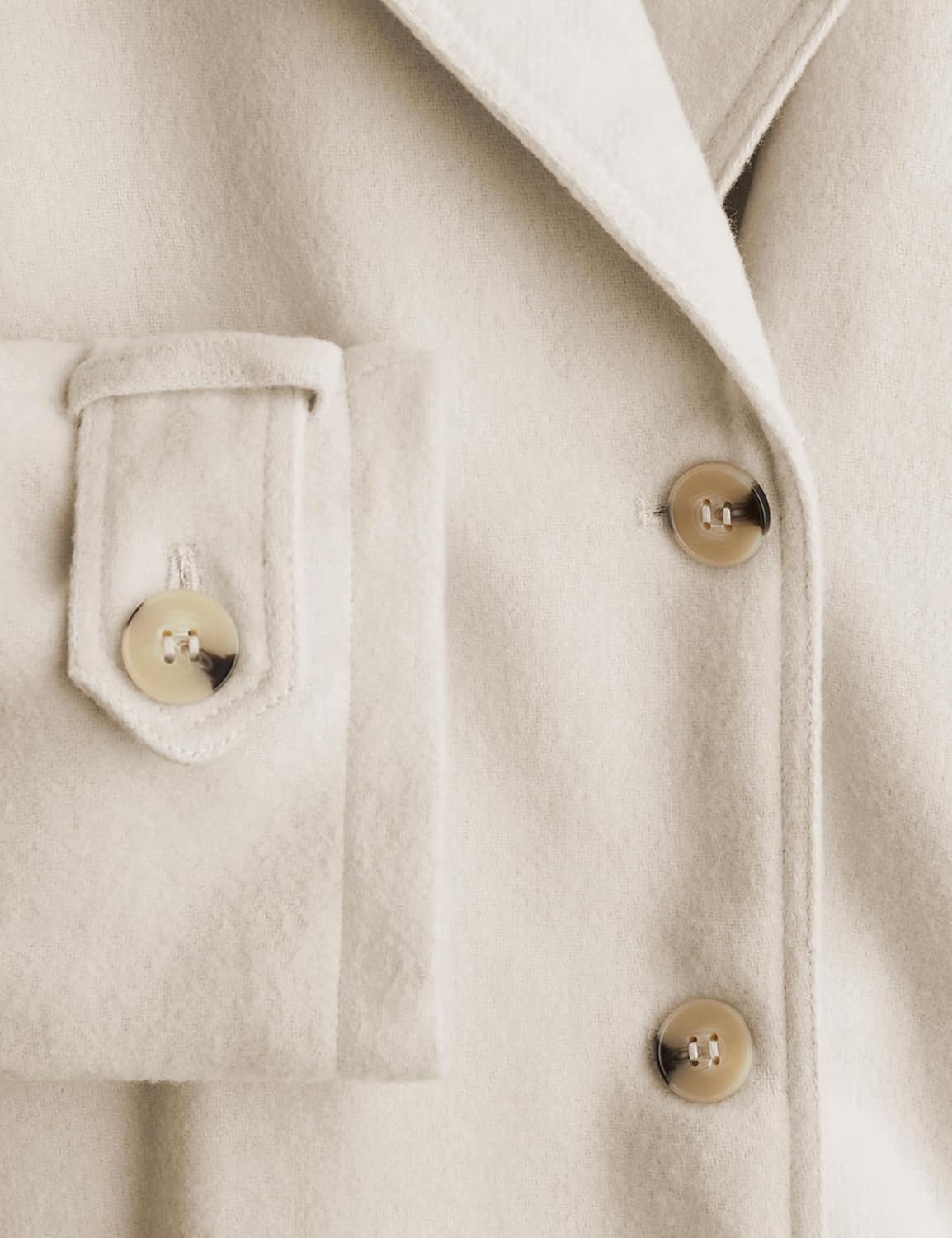Up-Close View of the Yeokou Notch Lapel Button Jacket