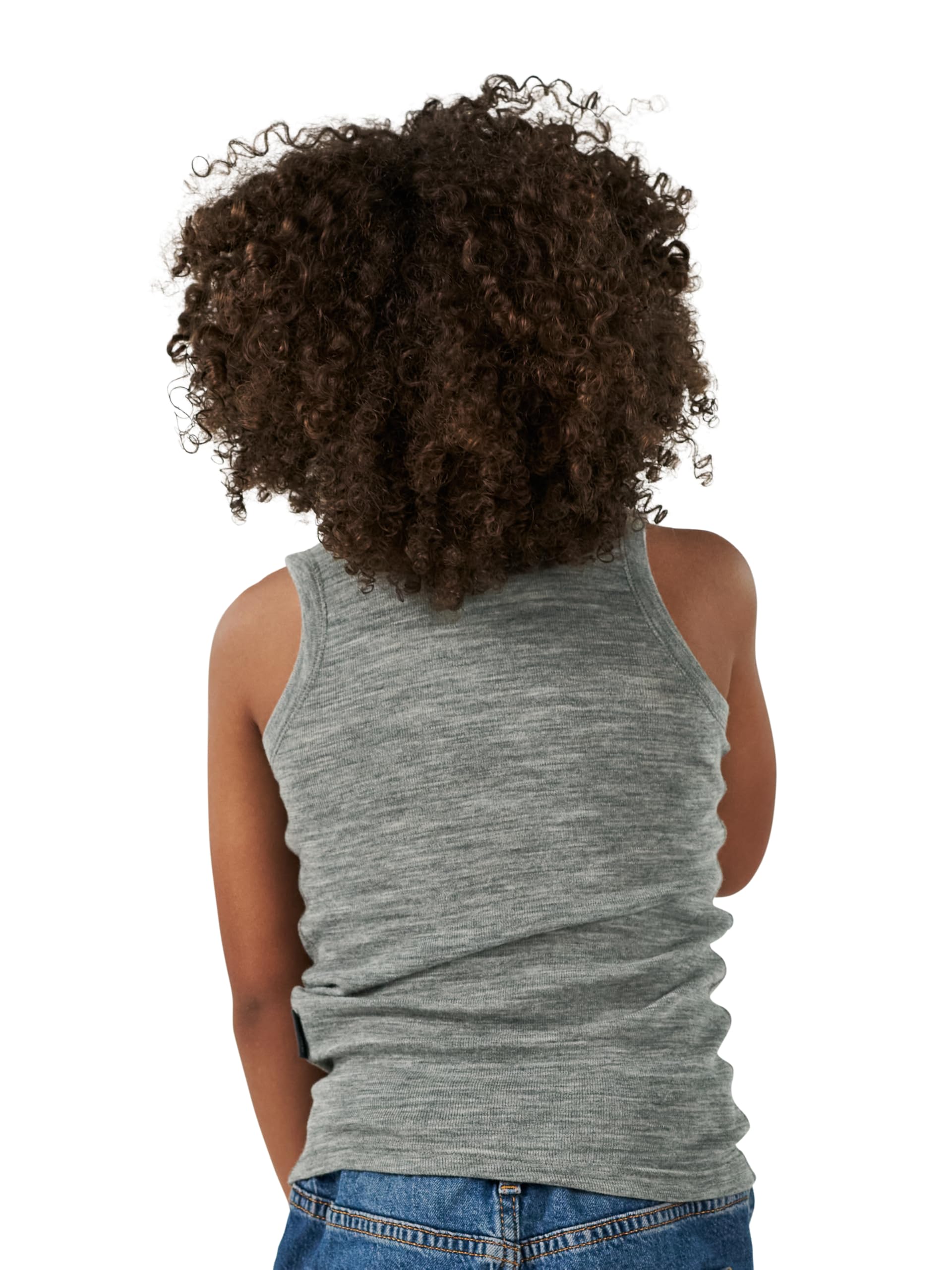 Dilling Kinder Unterhemd Merinowolle – Weiches Merino Tanktop Base-Layer, Kratzfreies Trägershirt aus Wolle für Jungen & Mädchen, Thermoregulativ