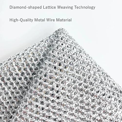 Miniatura 6 de Dish Washing Cloths, PVA Dish Clothes Dish Rag, Multipurpose Wire Dishwashing Rags, Non-Scratch Wire Dishcloth with Long-Lasting, Cleaning Rags