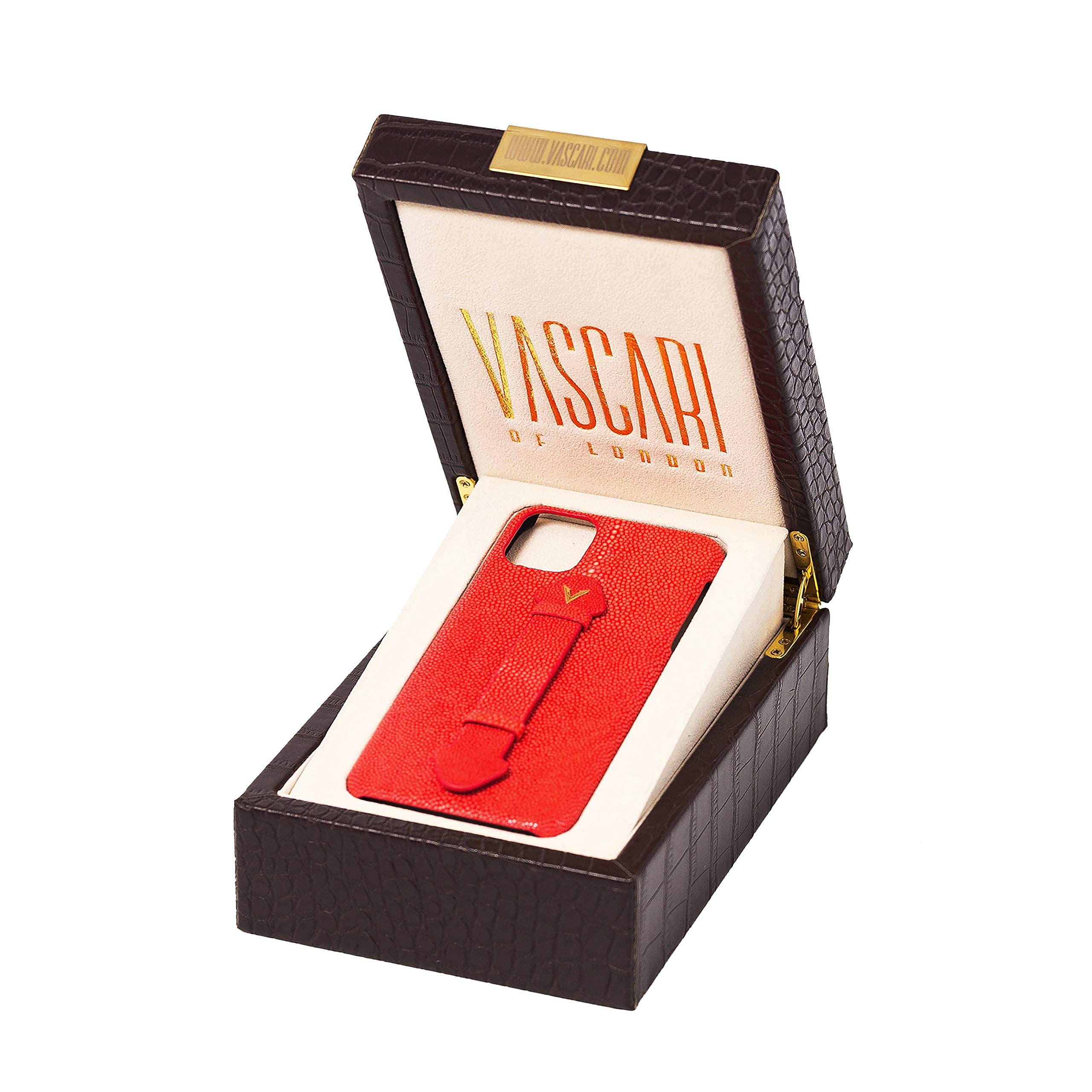 Étui en cuir véritable iPhone 11 Pro Max Vascari rouge : le cadeau d'exception - 8