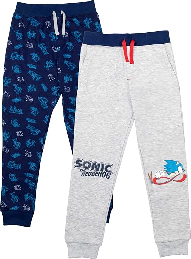 Amazon.com: SEGA Sonic The Hedgehog - Paquete de 2 pantalones azul/gris :  Ropa, Zapatos y Joyería