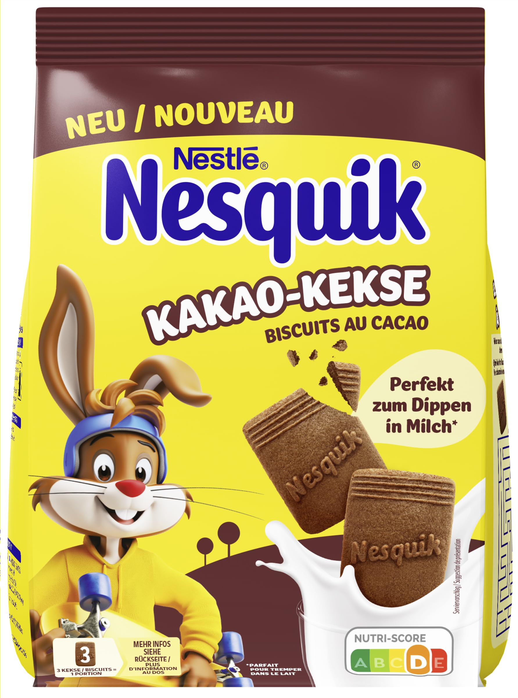 Nestlé NESQUIK Kakao-Kekse, 1er Pack (1 x 180g)
