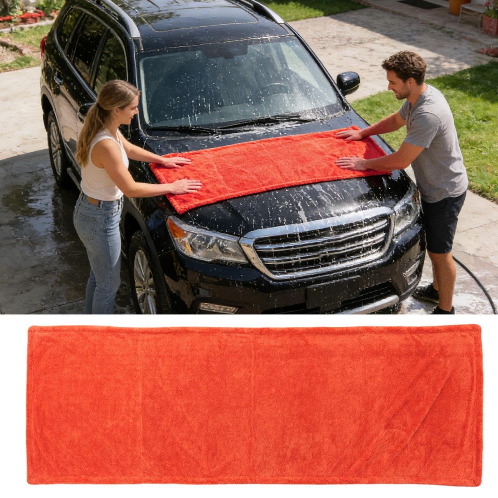 Mikrofaser-Handtuch – saugfähige Handtücher ohne Streifen, saugfähiges Auto-Tuch, fusselfrei, Mikrofaser-Handtücher für Autos, saugfähiges Handtuch fürs Auto, für Fahrzeuge, Lkw