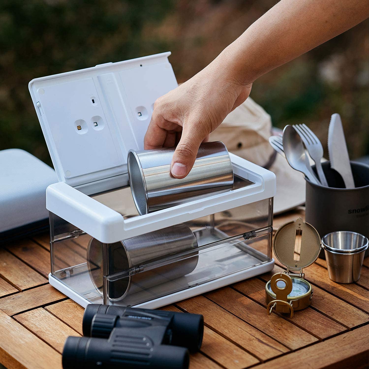 INSINS LED Cleaner Box - Portable Travel Storage Box Organizer Bag