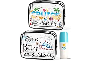 Yitvei Cruise Clear Makeup Pouches: Your Essential Cruise Companion