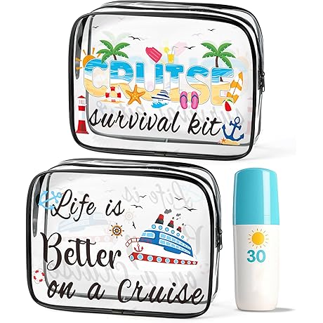 Yitvei Cruise Clear Makeup Pouches: Your Essential Cruise Companion