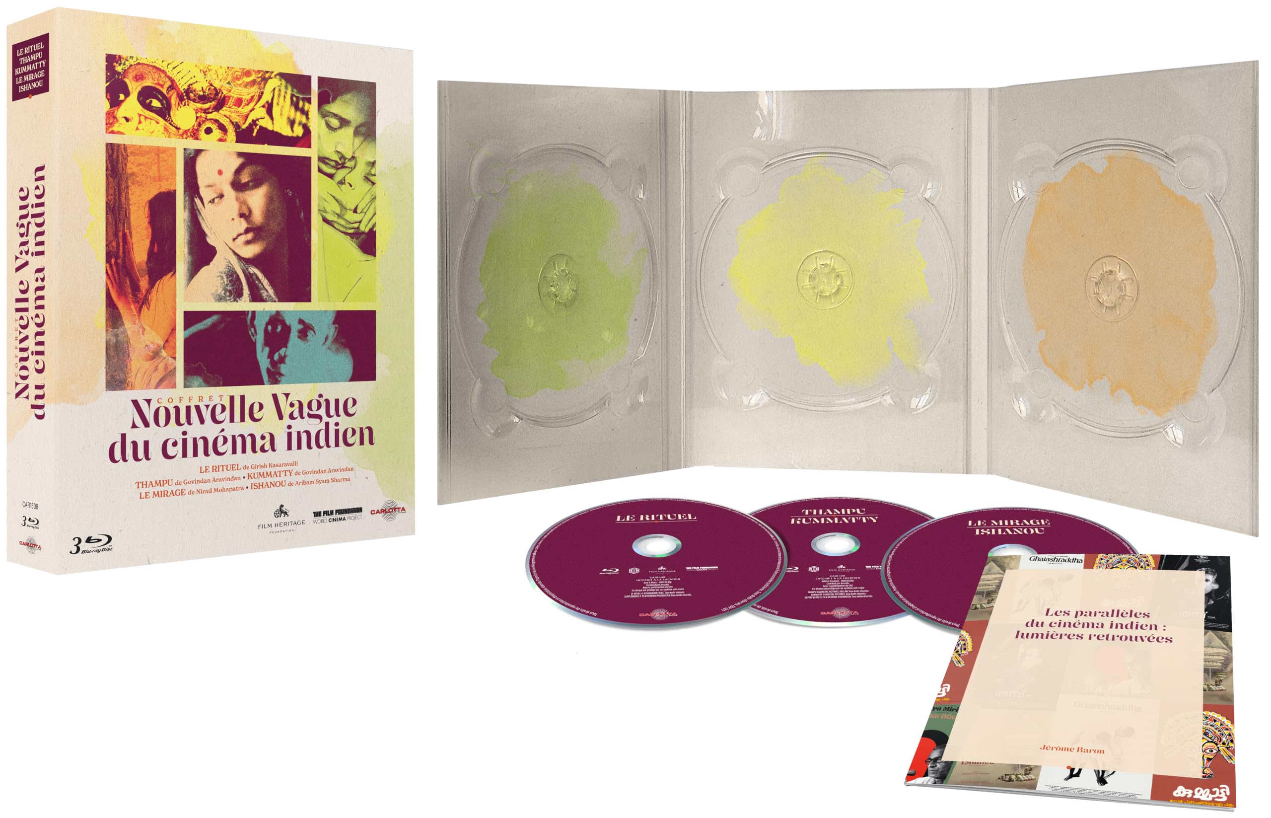 Coffret nouvelle vague du cinéma indien en 5 films - 3 Blu-ray + Livret