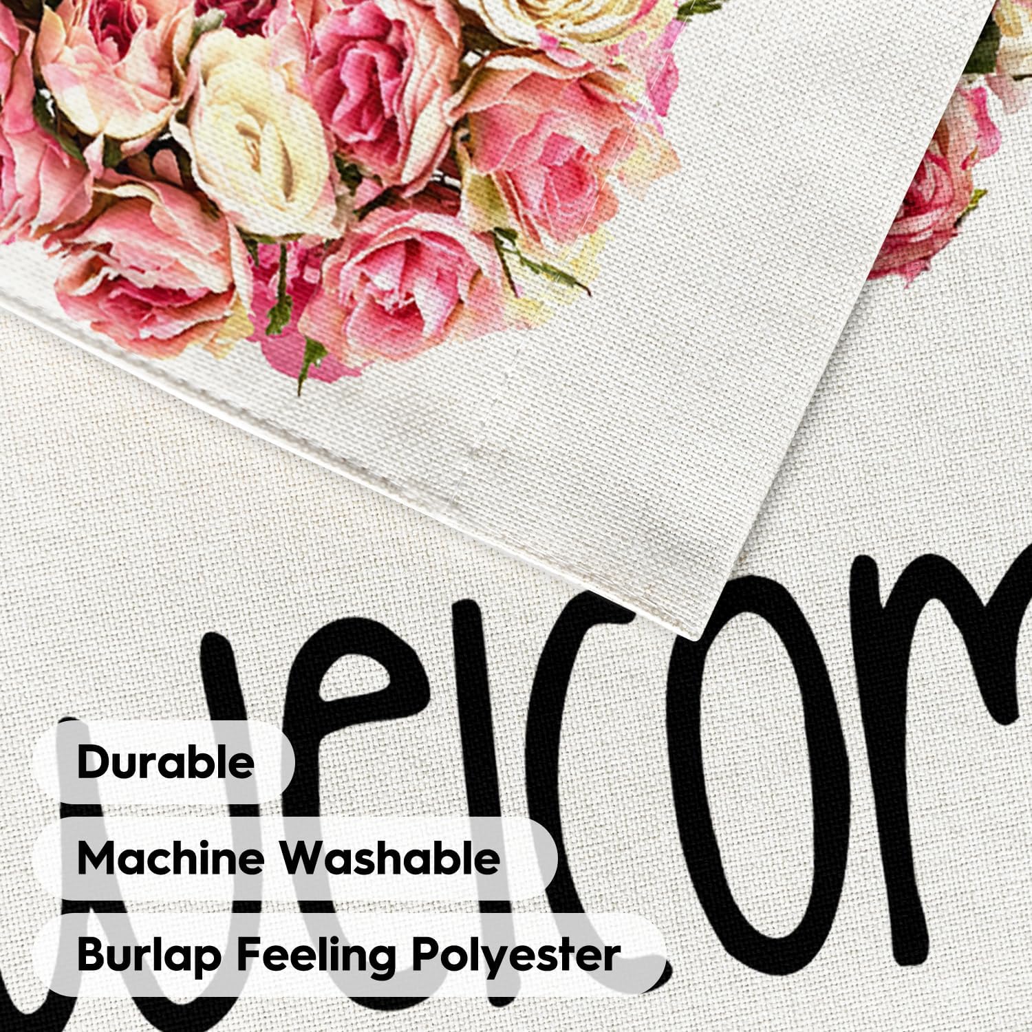 AVOIN colorlife Love Heart Rose Wreath Valentines Day Garden Flag 12x18 Inch Double Sided Outside, Floral Welcome Romantic Anniversary Yard Outdoor Flag - Image 7