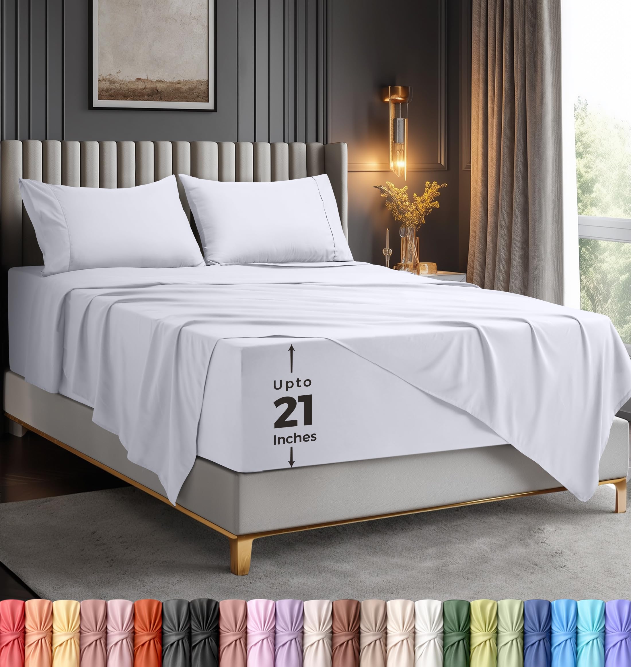 Utopia Bedding 6Piece Bed Sheet Set