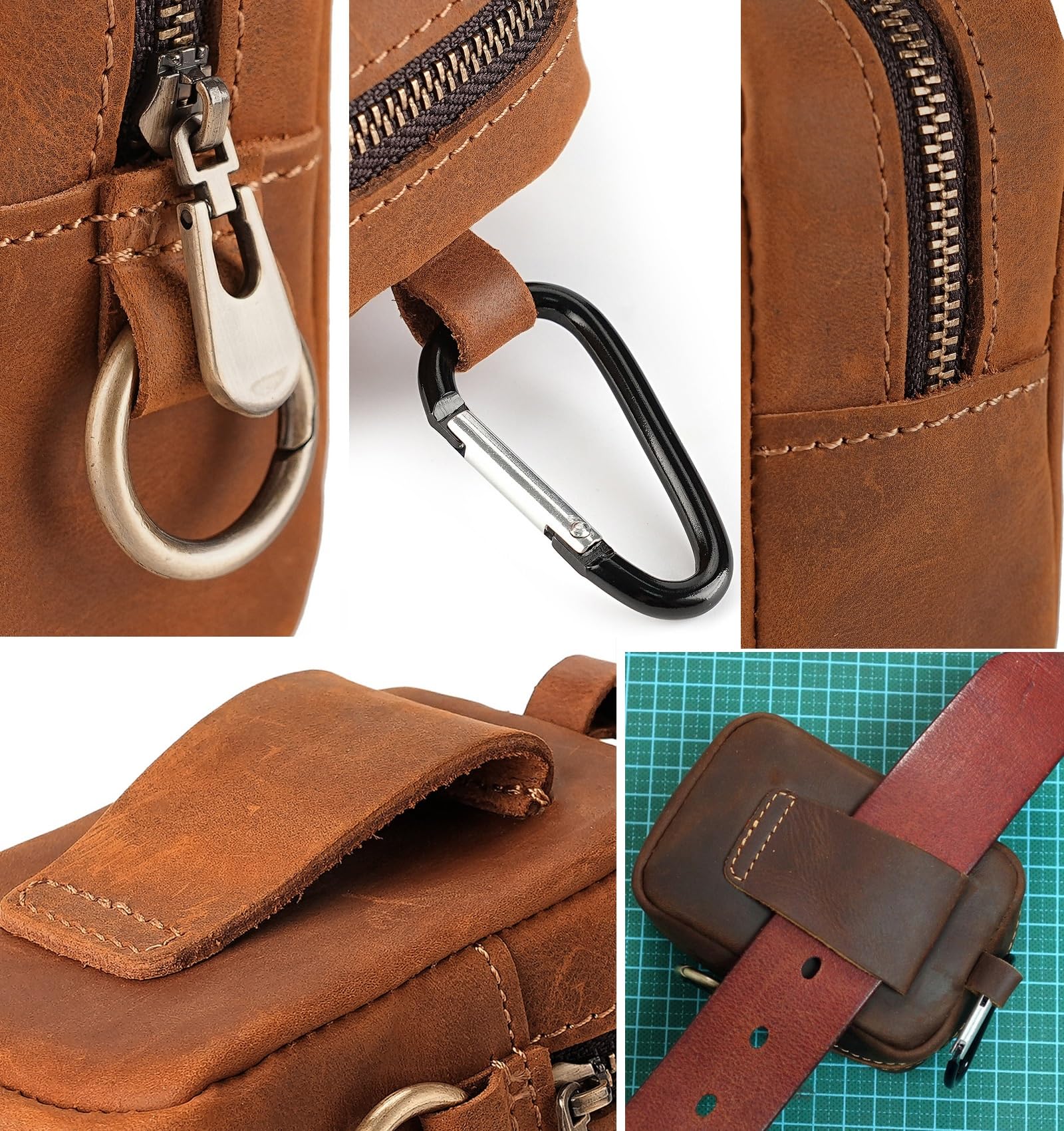 Pitilleras De Metal Y Cuero - Pack De 2 Cajas Para Cigarrillos Delgadas, Elegantes Y Portátiles | Capacidad 20 Unidades