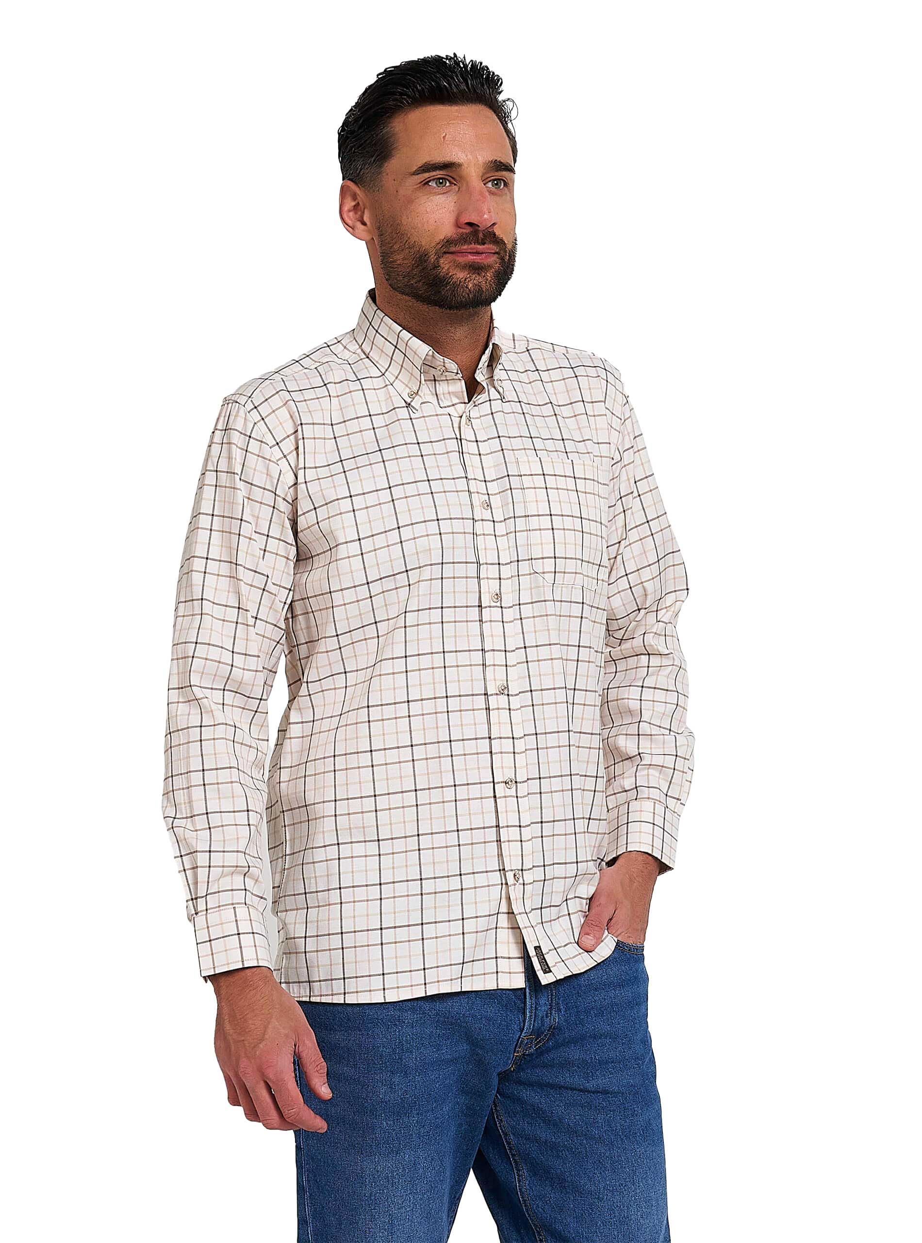 Jack Pyke Men's Brown Countryman Check Shirt Small