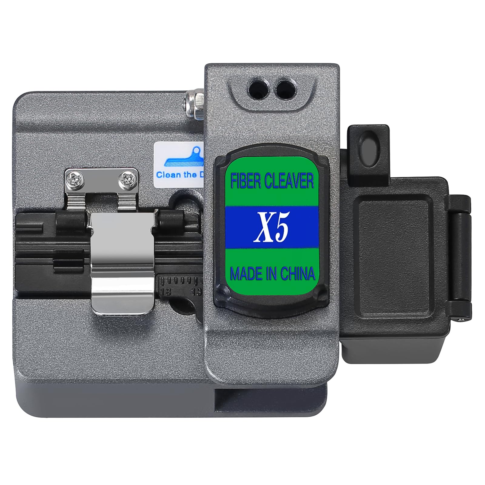 X5 grey Optical Fiber Cleaver High precision stripping tool Fiber optic cable cutter 16 cutting points 48000 times Hot melt Cold joining Fiber cutting knife