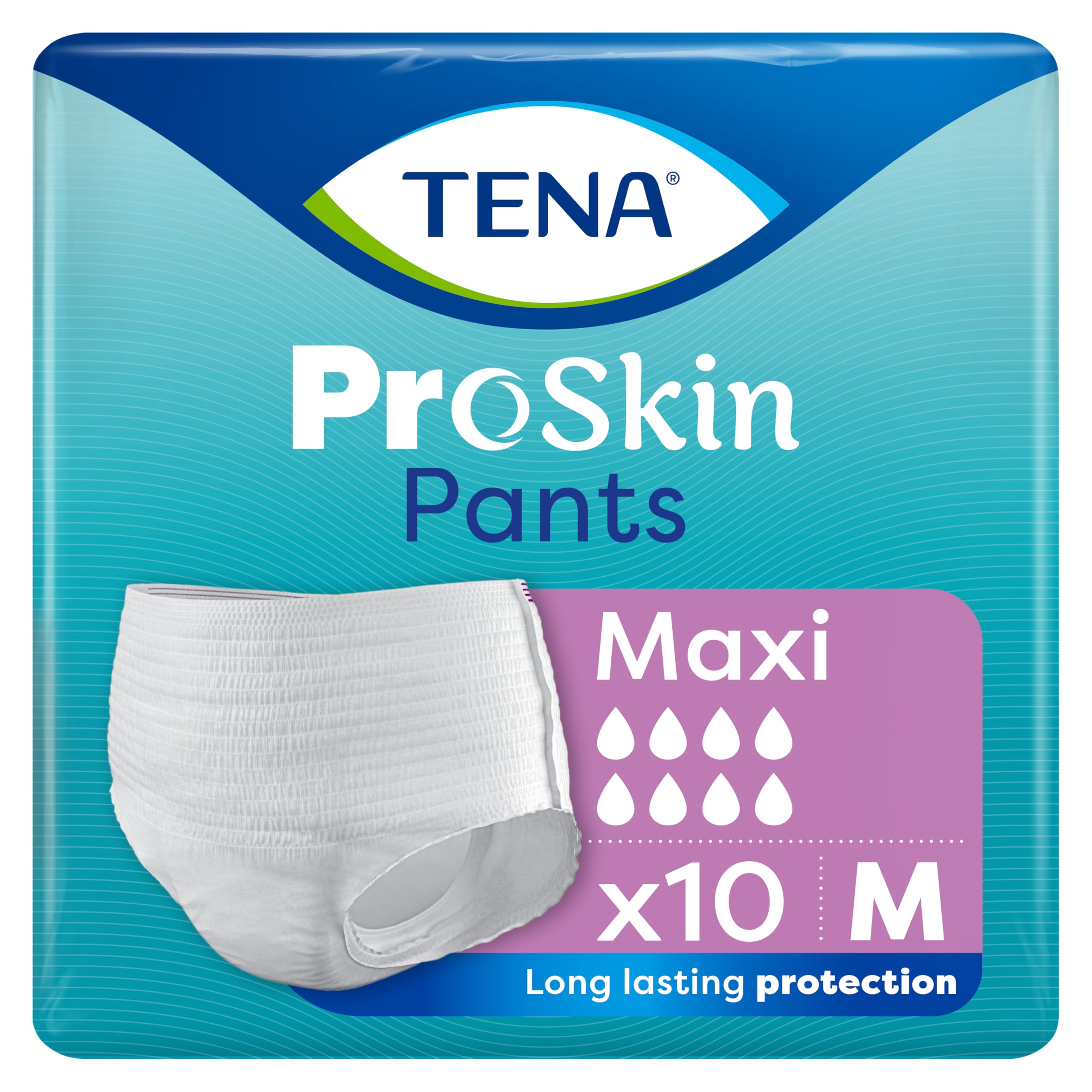 Tena ProSkin Pants Maxi, Incontinence Underwear, Medium (10 Count)