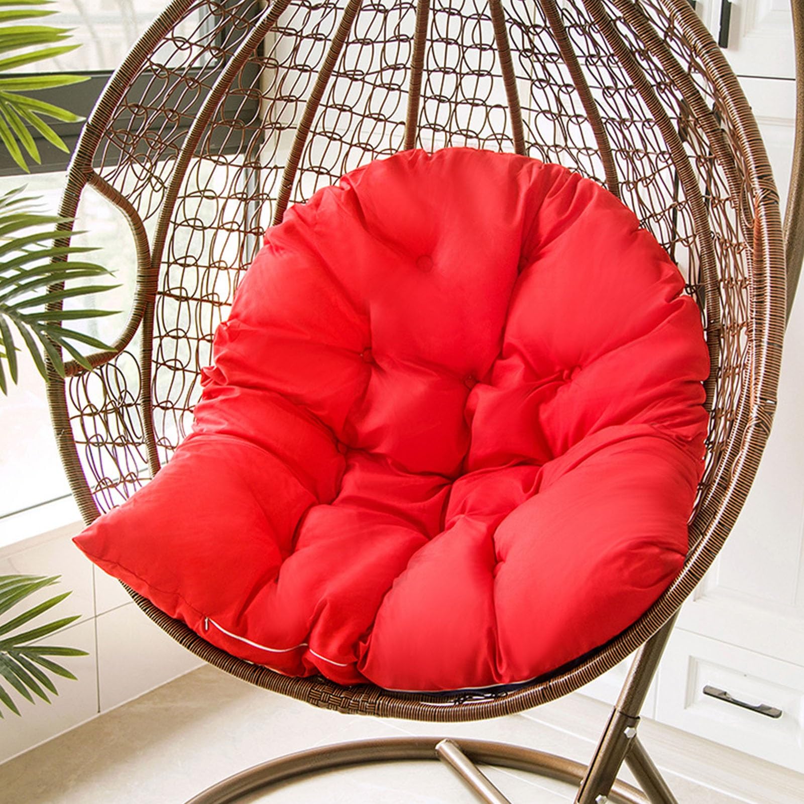 Balançoire Panier Suspendu Coussin de siège Respirant éPaissir Coussins pour Chaise à œUfs Suspendue, Amovible Chaise Oeuf Suspendue pour Patio Jardin Extérieur - Uniquement des Coussins À Vendre(A2)