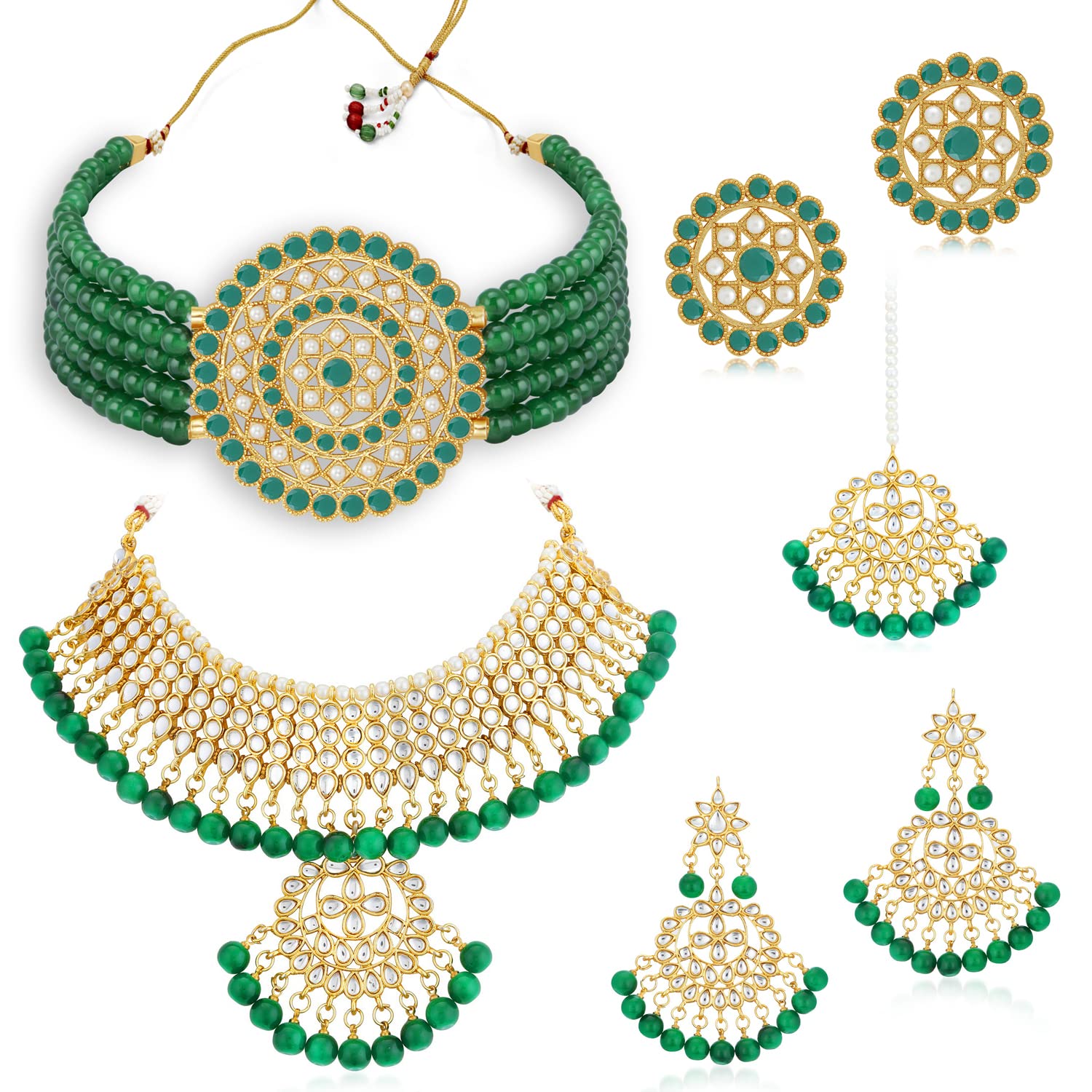 Sukkhi Attractive Gold Plated Combo Necklace Set for Women (CBNS100947) (B09QS4W5XJ) Amazon Price History, Amazon Price Tracker