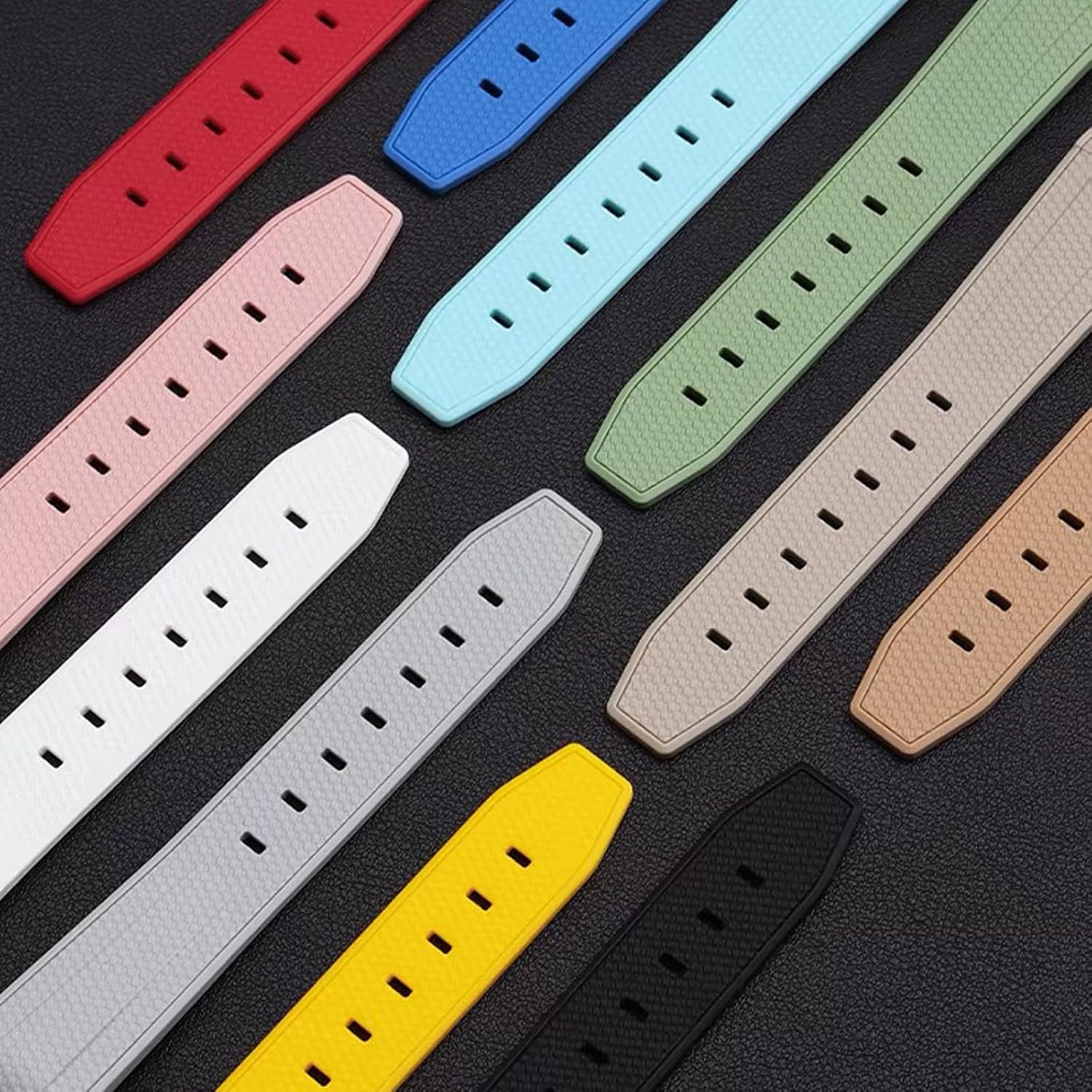 Silicone Rubber Bands for Omega X Swatch Moonswatch Watch Strap 20mm Curved End Weave Style Premium Silicone Rubber Replacement Strap Women Men,for Omega Swatch Moonswatch Speedmaster - Image 4