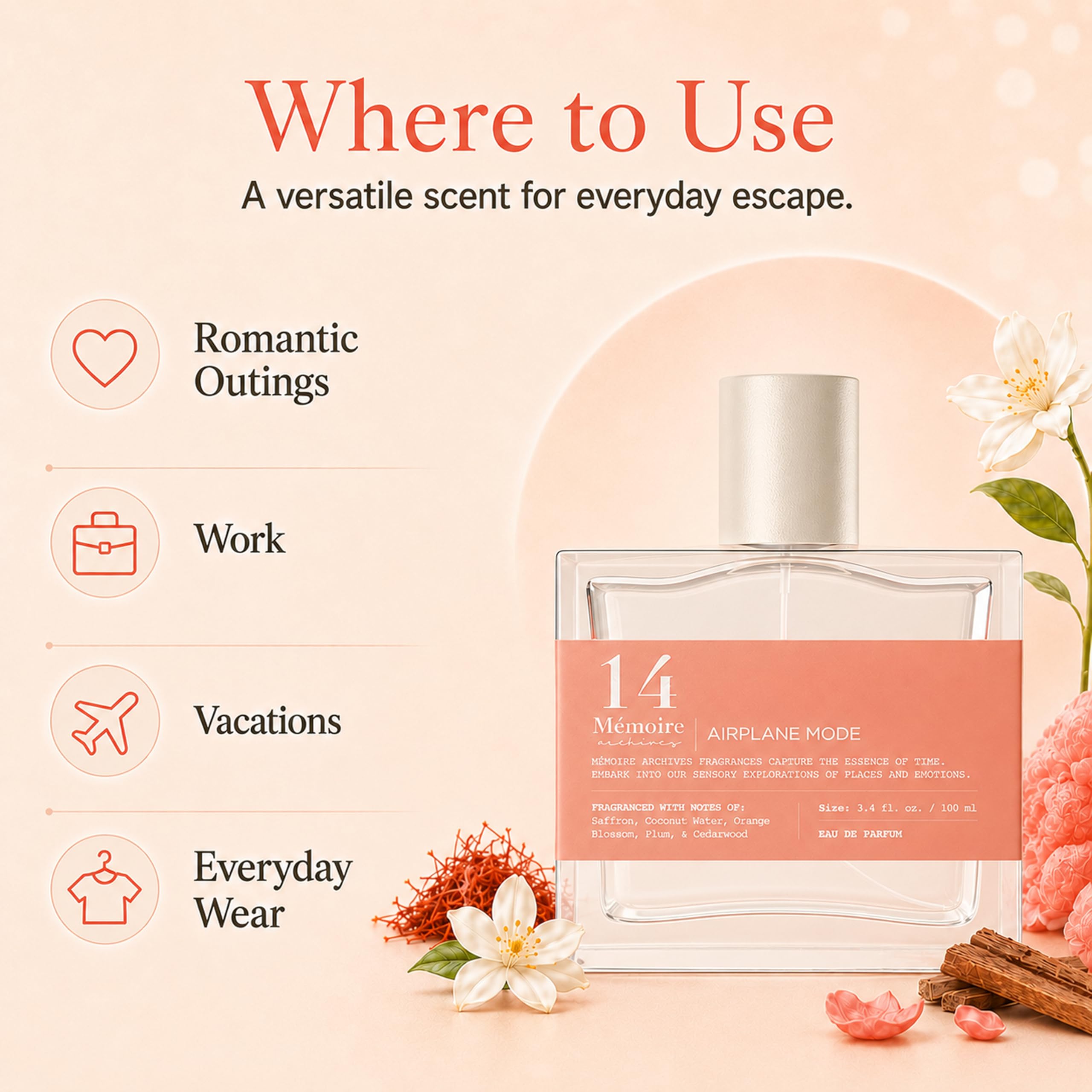 Memoire Archives Airplane Mode Eau de Parfum, Warm Romantic Scent