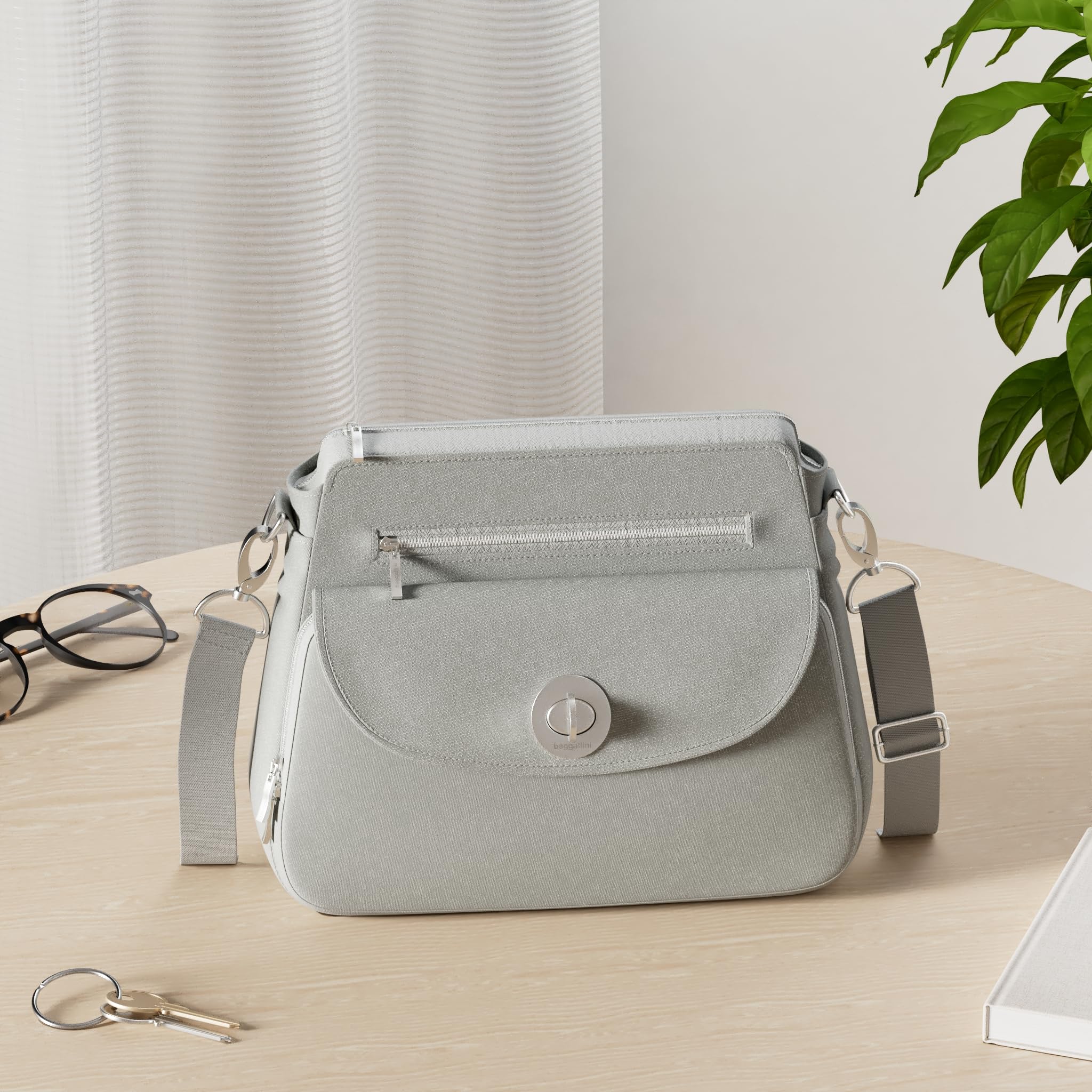 Baggallini Calais Crossbody Bags For Women 10x7 Lightweight Water-Resistant Travel Purse, RFID Protection & Interior Organization, Bolso Cruzado Mujer, Talla única