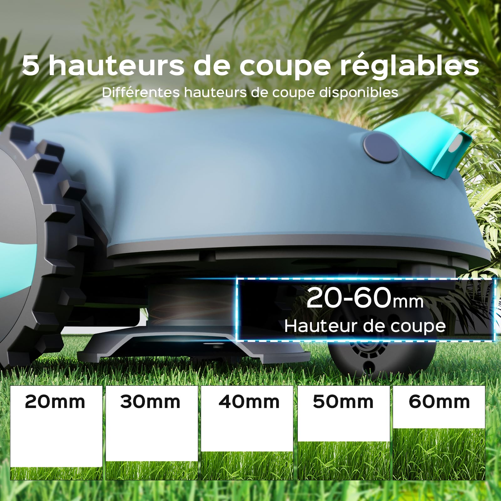 YARDCARE V100 Robot Tondeuse sans Fil Périphérique — vue 3