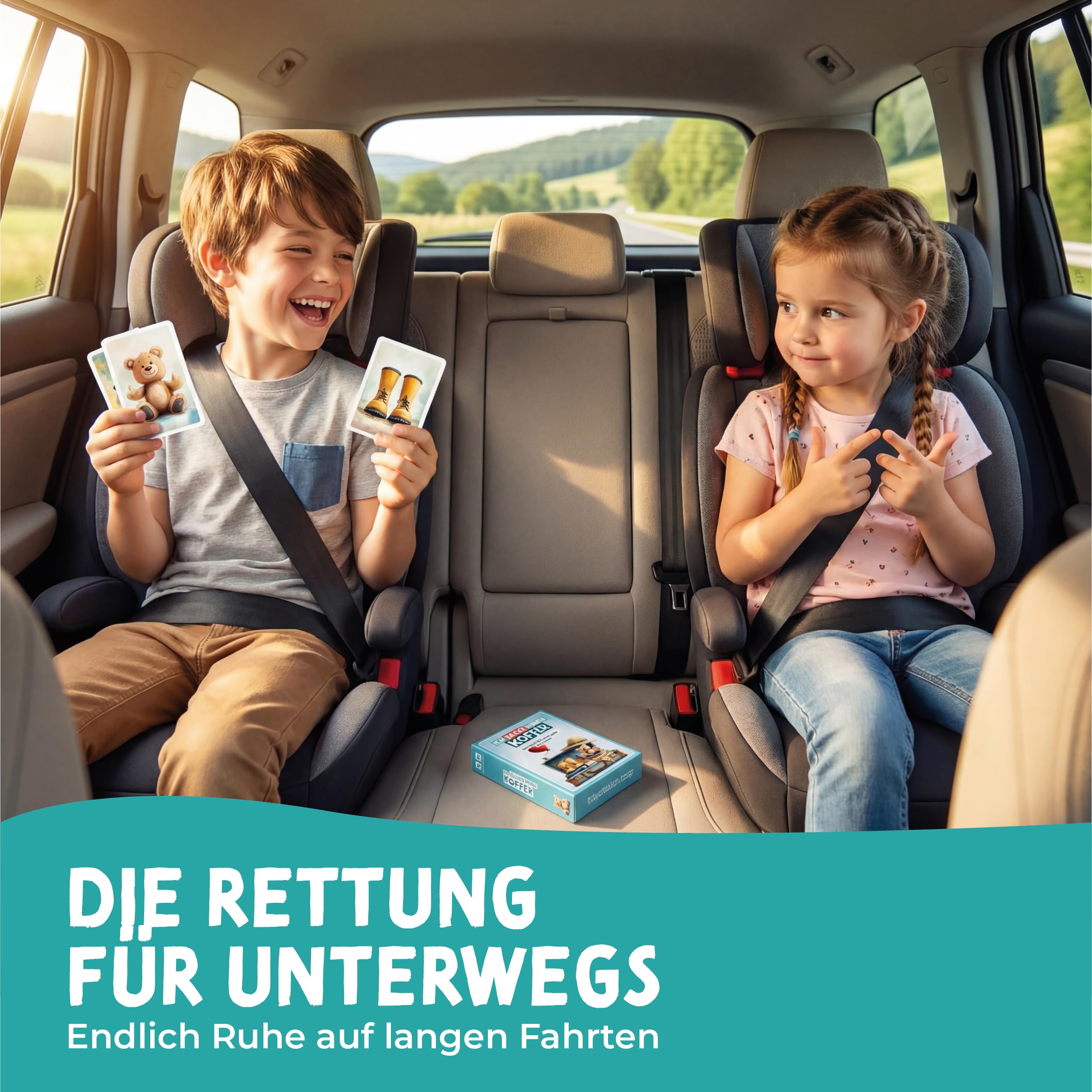 Ich packe meinen Koffer | Reise- & Ratespiel | Geschenk für Kinder ab 4 J. | Kompaktes Kartenspiel ab 4 Jahren: Tolles Mitbringsel & ideale Geschenkidee für jeden Kindergeburtstag.