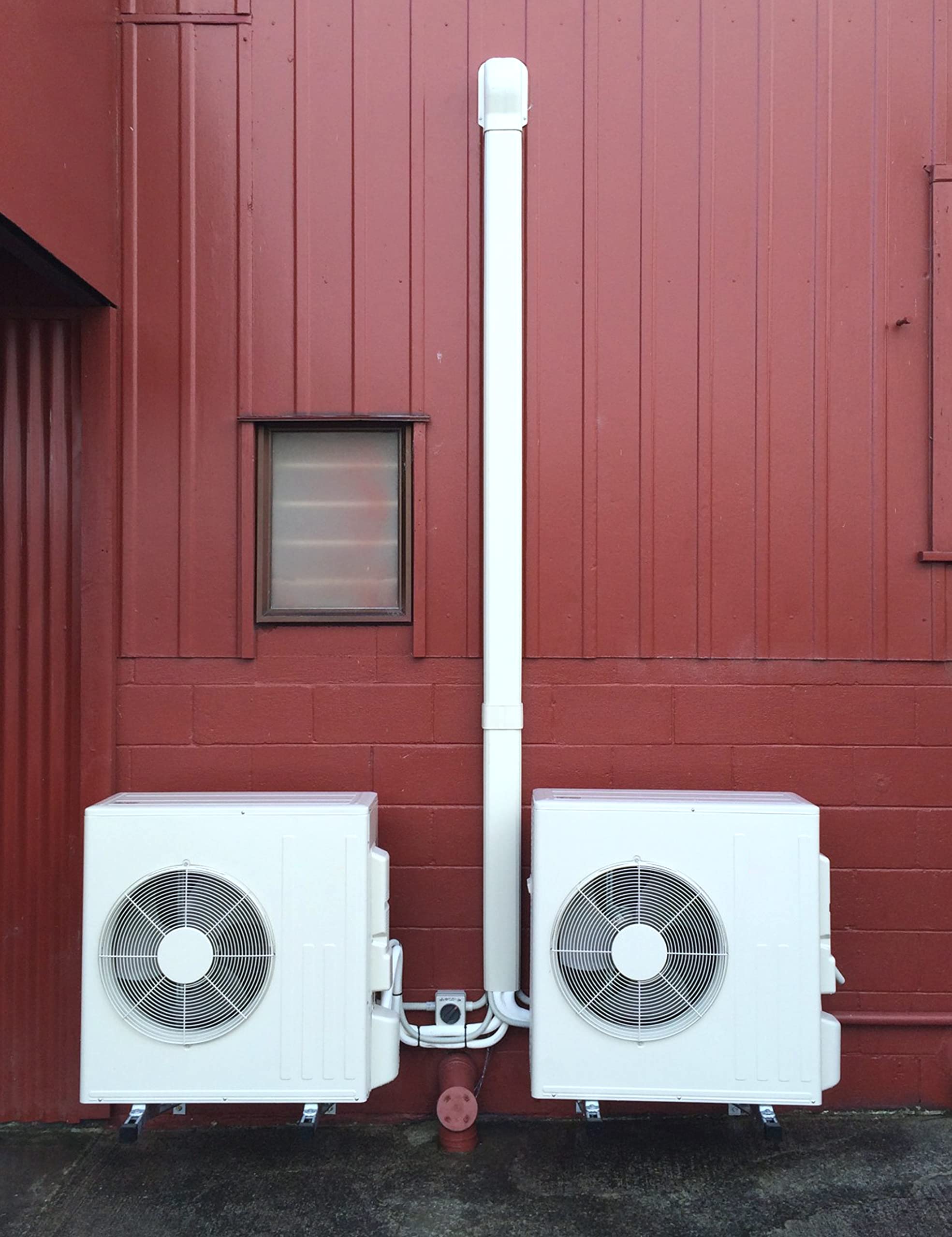 KuriProtect 10,2 Cm Abdeckung Für Mini-Split Klimaanlage – 90° Winkel, Aus PVC, Einfach Zu Montieren