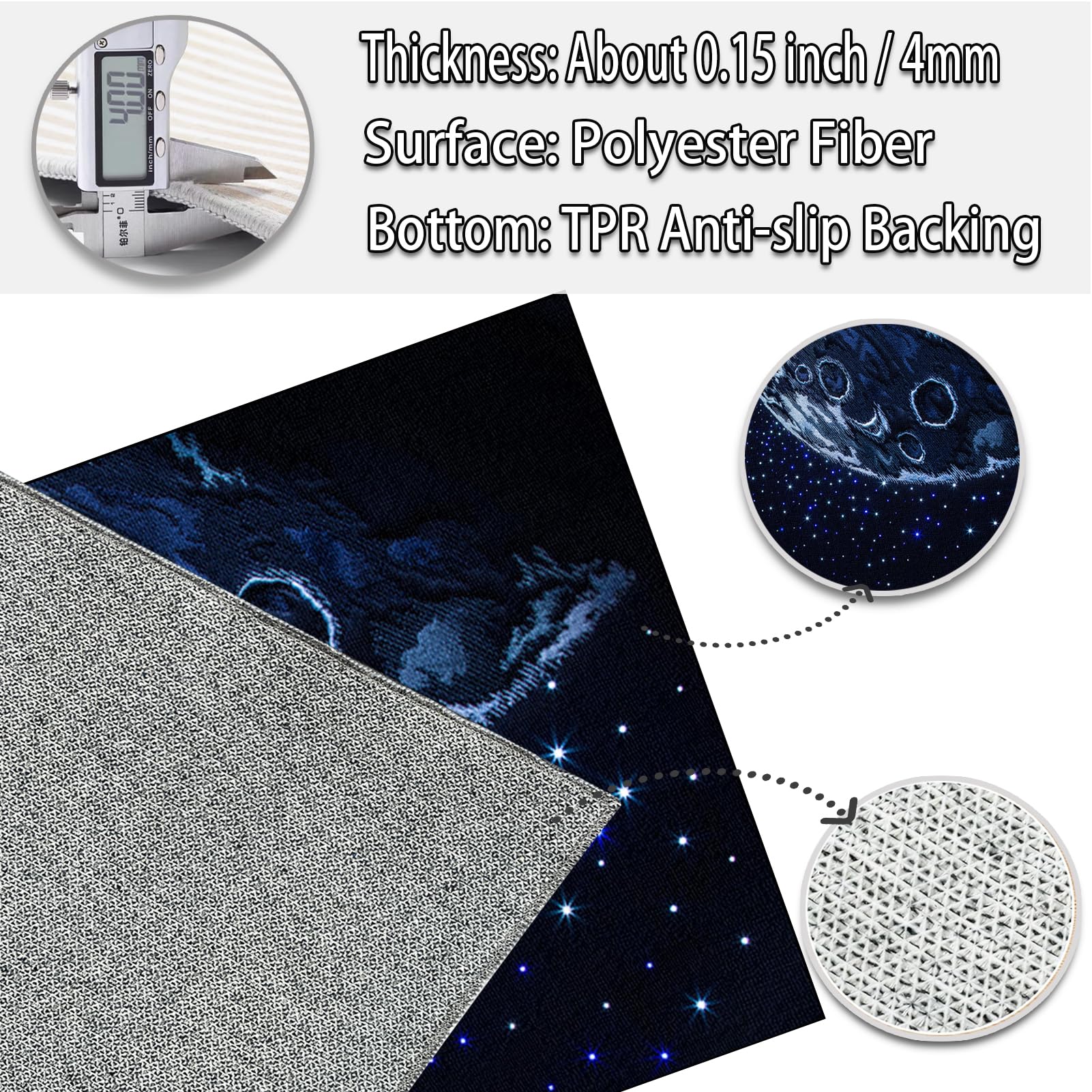 Alfombra Escritorio Suelo Antideslizante Protectora Suelo para Silla de Oficina, Alfombrilla para Silla para Suelos Duros Alfombra Silla Gaming Oficina Protectors Suelo Silla Ruedas 80 x 120 cm