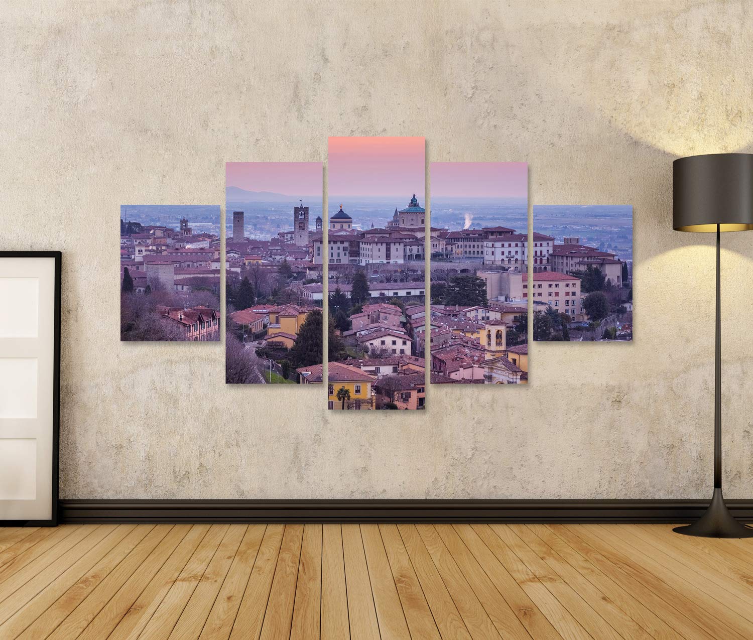 islandburner Quadro su tela Bergamo Città storica Lombardia Italia Vista aerea di torri e cupole D Quadri Stampe x soggiorno