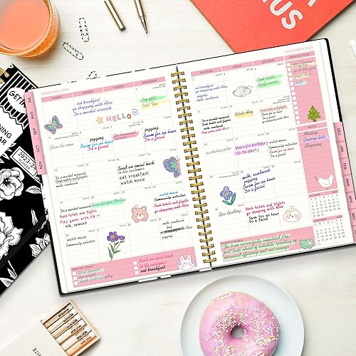 Miniatura 6 de Getink Agenda diaria semanal y mensual 2023-2024, julio 2023 a junio 2024, cuaderno de lista de tareas pendientes con pestañas mensuales, bolsillo