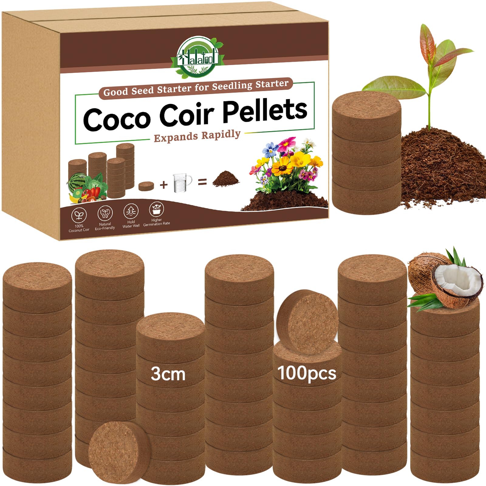 Halatool Coco Coir Pellets