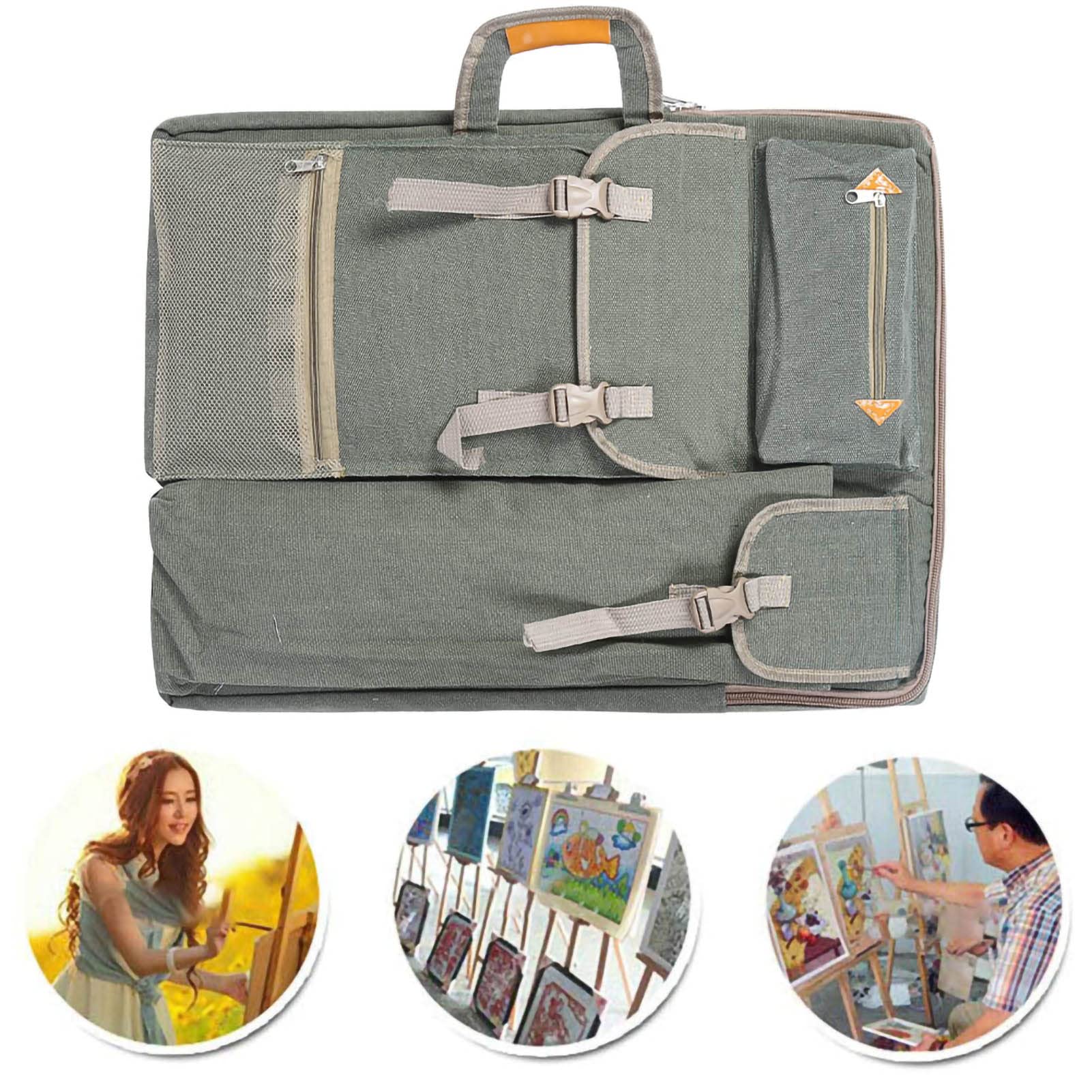 Bolsa de Arte Multifuncional, Impermeable, para Tablero de Dibujo, Gris Ceniza, 66x50cm