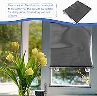 Vista 3 de 1 pieza de cortina opaca con ventosas adhesivas temporales para ventana portátil de 49.21x19.69 pulgadas