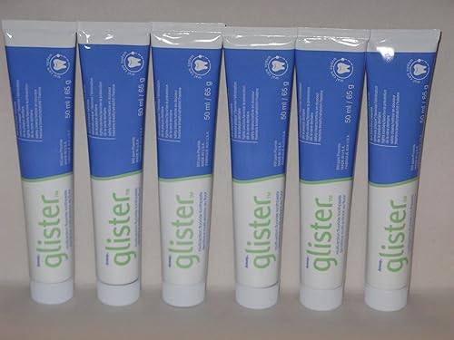 Glister Travel Size Toothpaste 6 Pack 50 ml  65 g Each