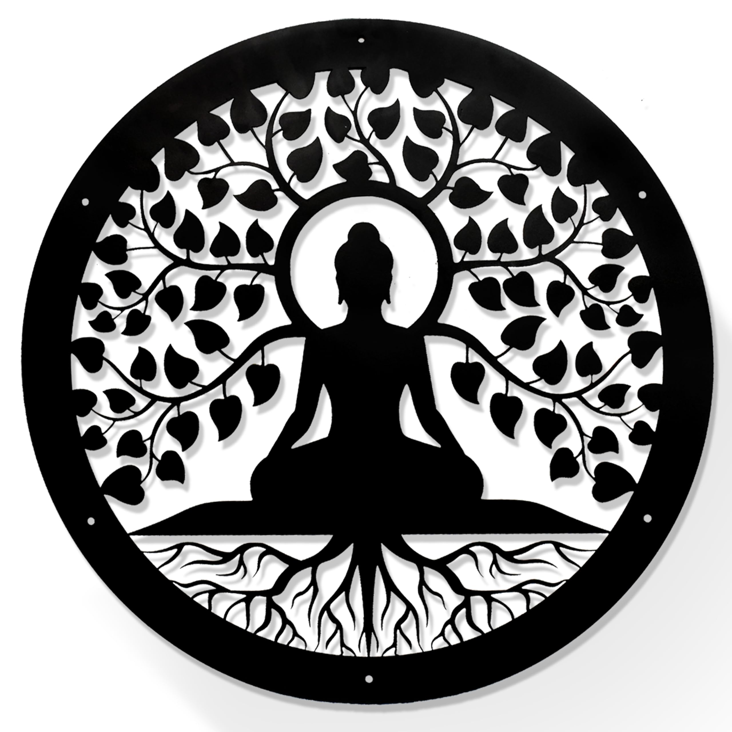 Capital Mart Buddha Design Iron Wall Panel – Handcrafted Metal Wall Art Decor | Spiritual Home Decoration | Antique Finish Buddha Face Sculpture | Indoor Outdoor Wall Hanging-image-36