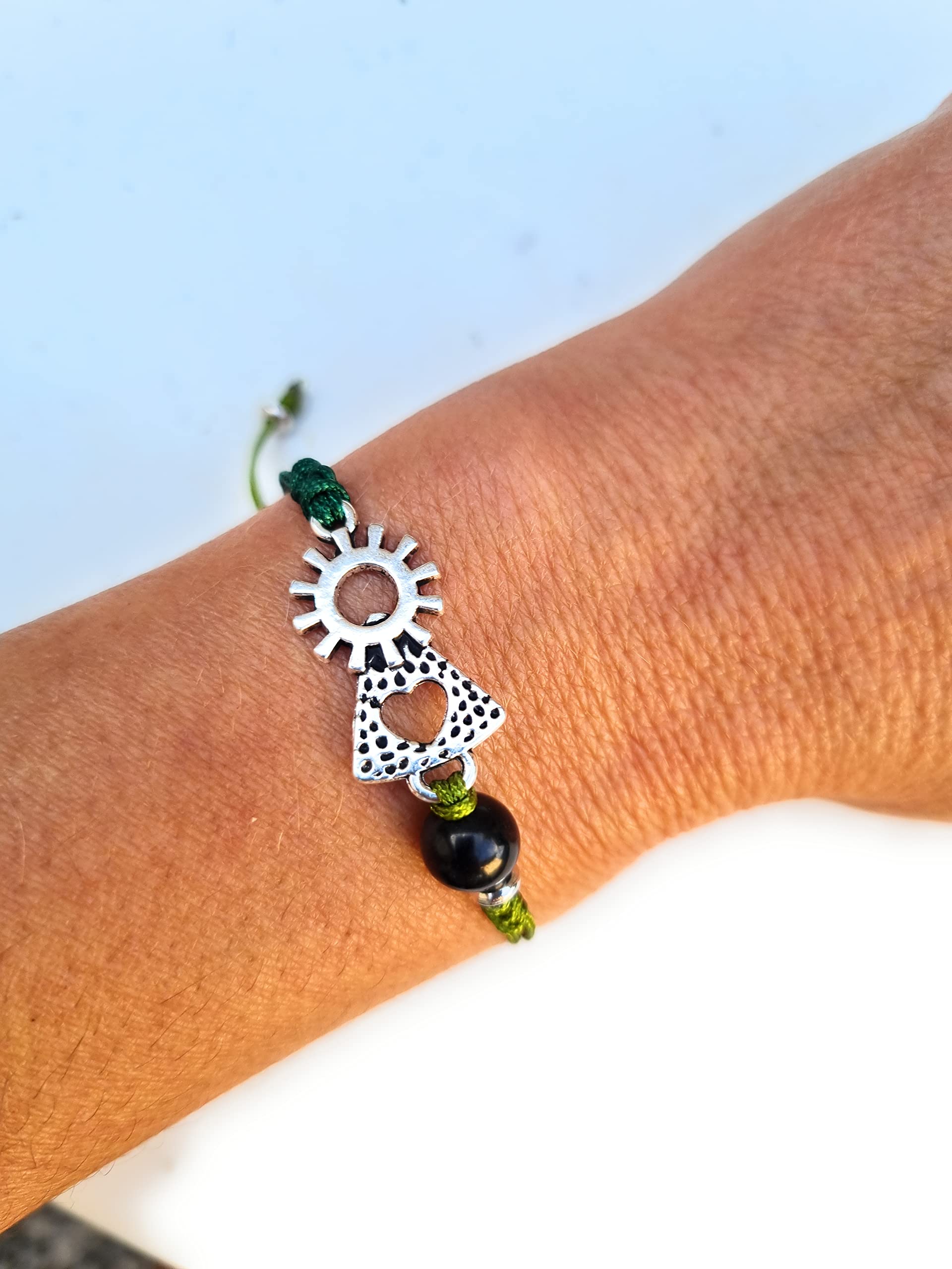 Pulsera santina virgen de covadonga azabache asturiano - GEMOTERAPIA FACIL