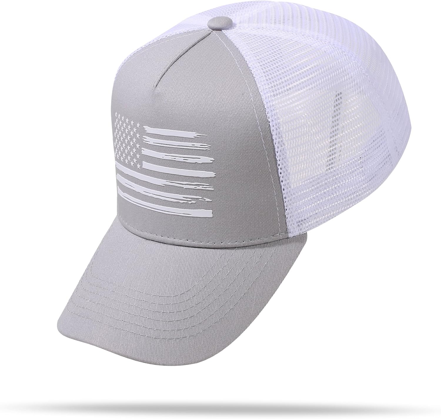 Baseball Cap, American Flag Trucker Hat for Men Women, Breathable Adjustable Fit Outdoor Mesh Snapback Hats - Image 6