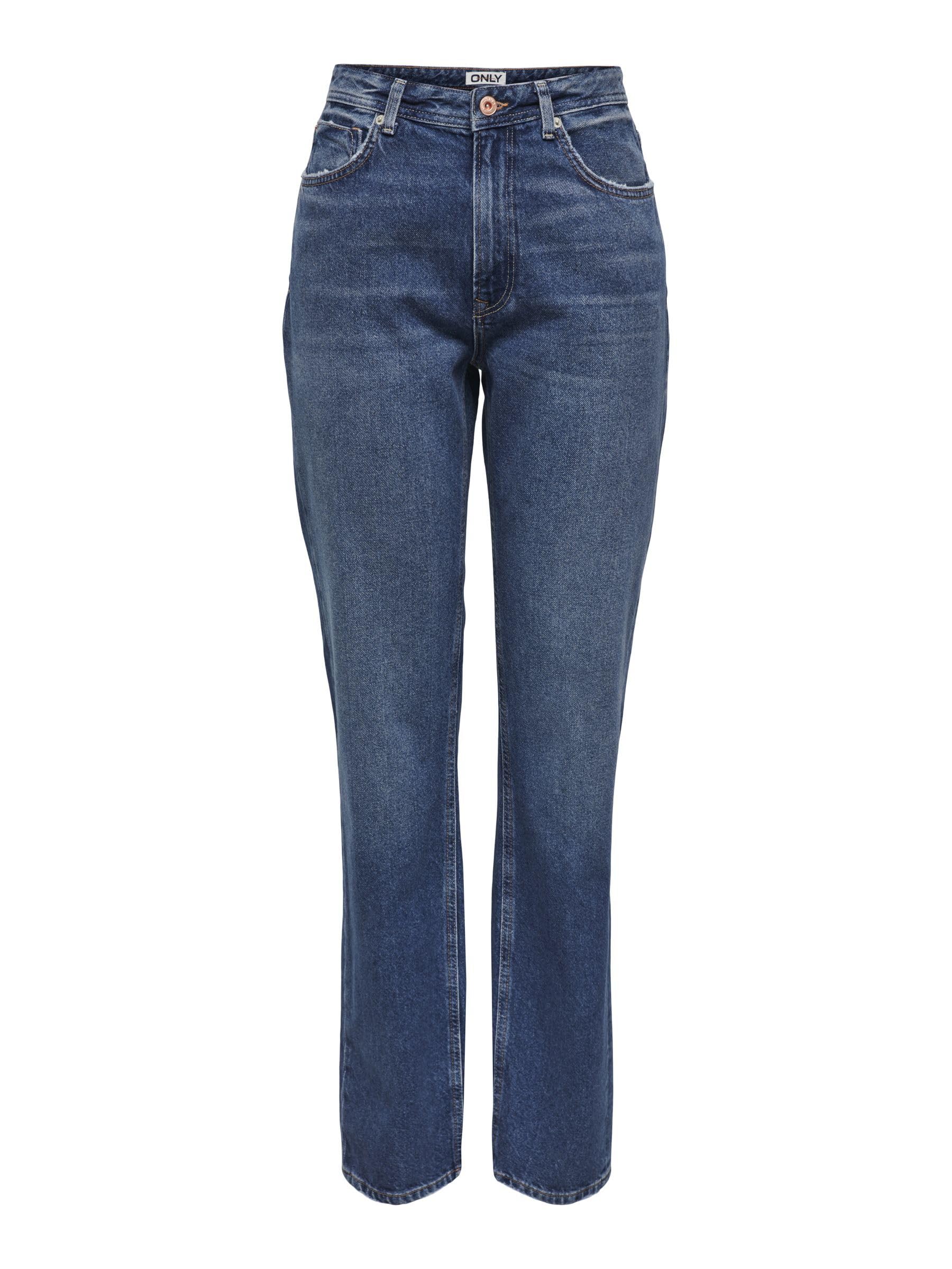 Only Women's Medium Blue (Medium Blue Denim) Onljaci Straight Fit Jeans Medium Waist Straight Cut Jeans, 28W X 30L