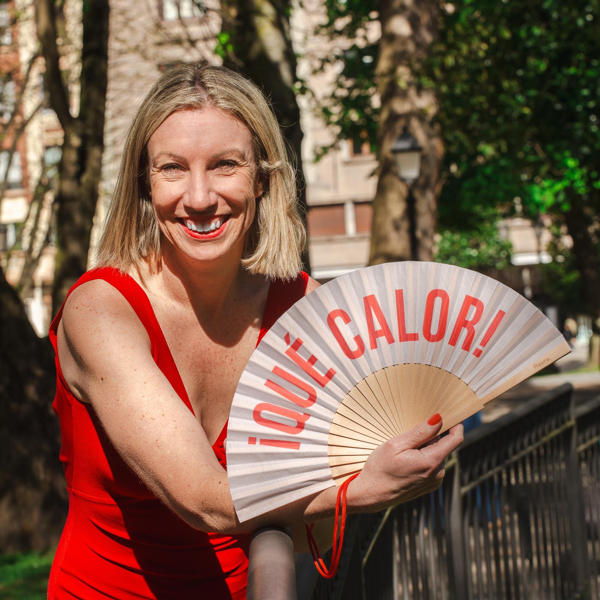 Ventaglio In Legno Con Stampa Gelato - Ventaglio Rosa 42,5x23cm Per Estate E Regali - Foto 11