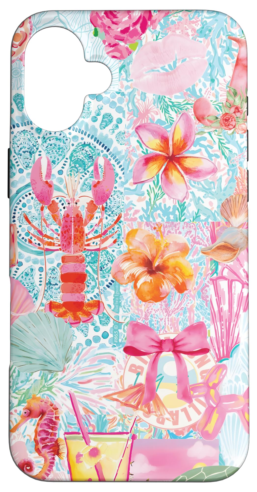 Super Cute Pastel Summer Coquette Collage Scrapbook Case for iPhone 16 Plus