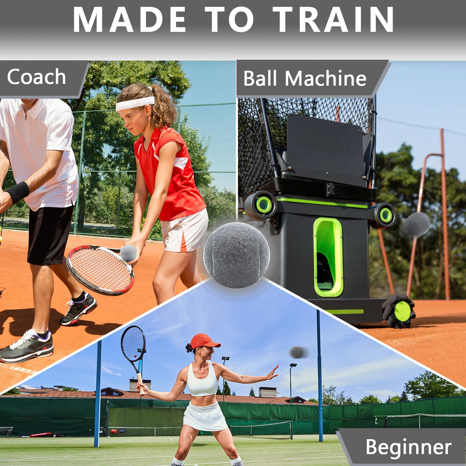 Palline da tennis, confezione da 18 palline da tennis con borsa a rete per un facile trasporto, palline da gioco per cani e animali domestici, adatte per palline da allenamento