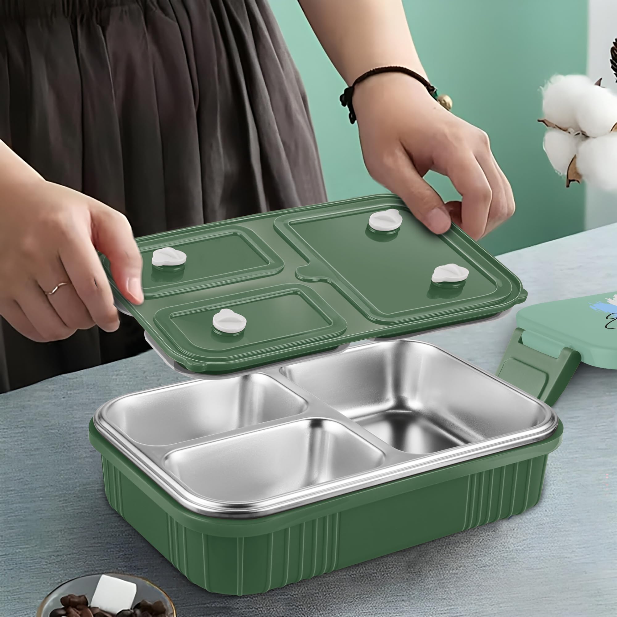 Milton Meal Safe 3 Tiffin Box - Leak-Proof Lunch Box -9