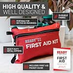 Ready First Aid - First Aid Kits for Camping, Hiking, Backpacking, Travel, Vehicle, Outdoors - Essential Emergency Preparedness Safety Kit