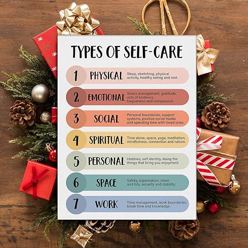 Miniatura 4 de Arte de pared de salud mental, terapia, oficina, autocuidado, póster enmarcado para alivio de la ansiedad, pintura, decoración de pared y mesa, 12 x