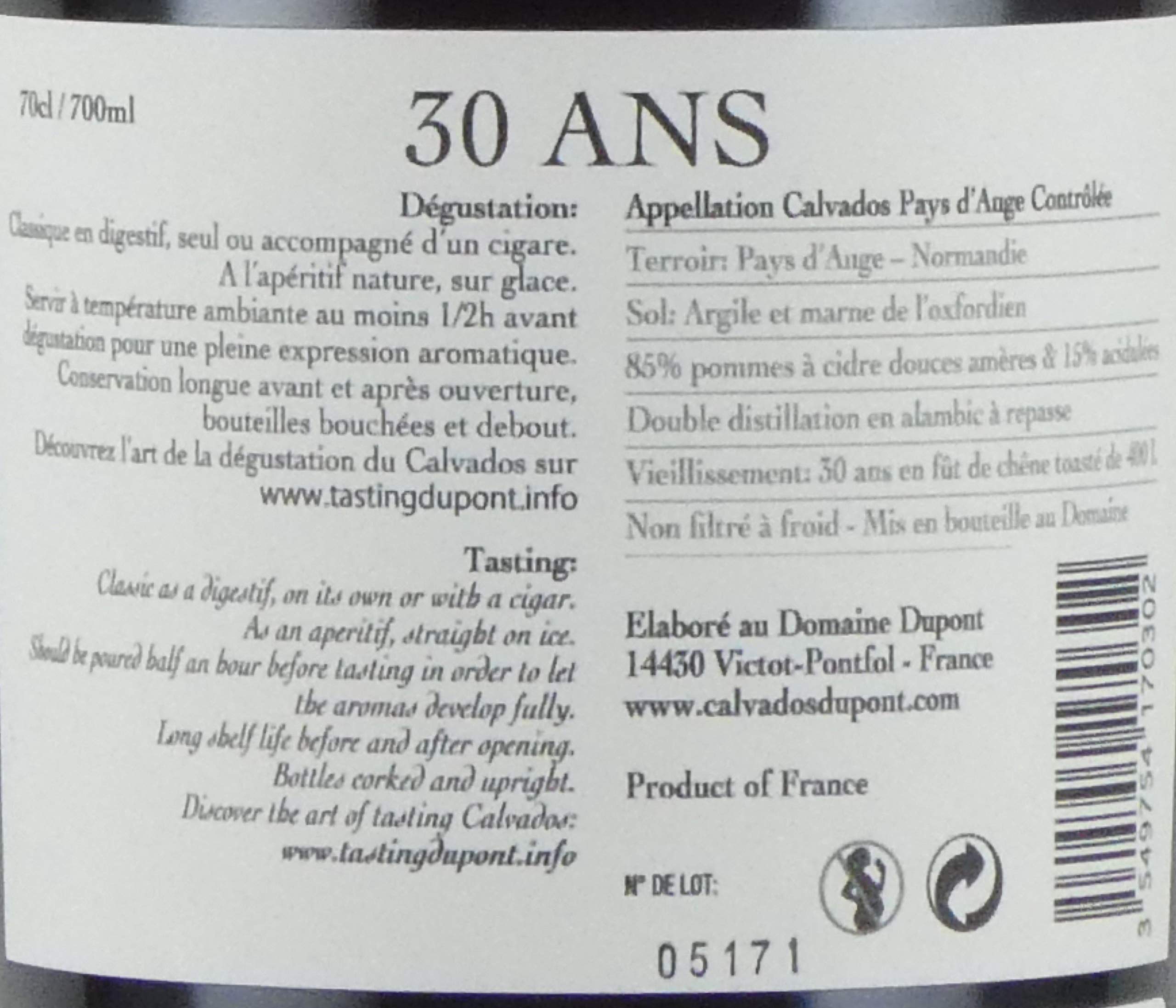 Amazon.co.jp: デュポン 30年 41度 700ml : 食品・飲料・お酒