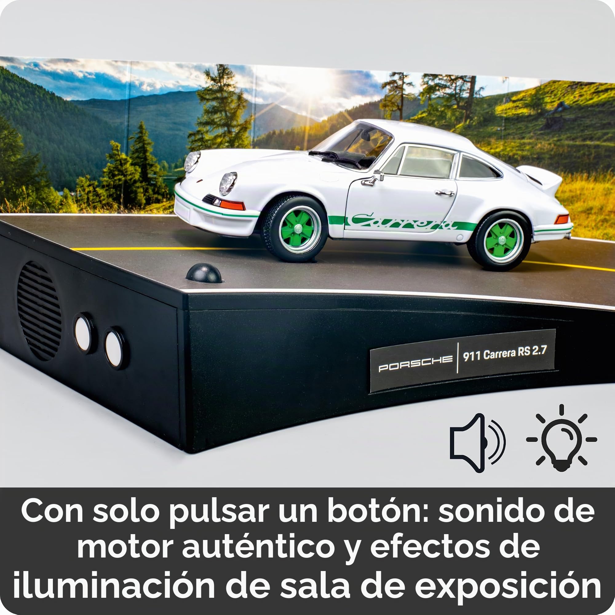 FRANZIS 67267 Porsche 911 Carrera RS 2.7 Build Your Legend - Maqueta Detallada (Incluye módulo de Sonido, iluminación LED, Libro de acompañamiento)