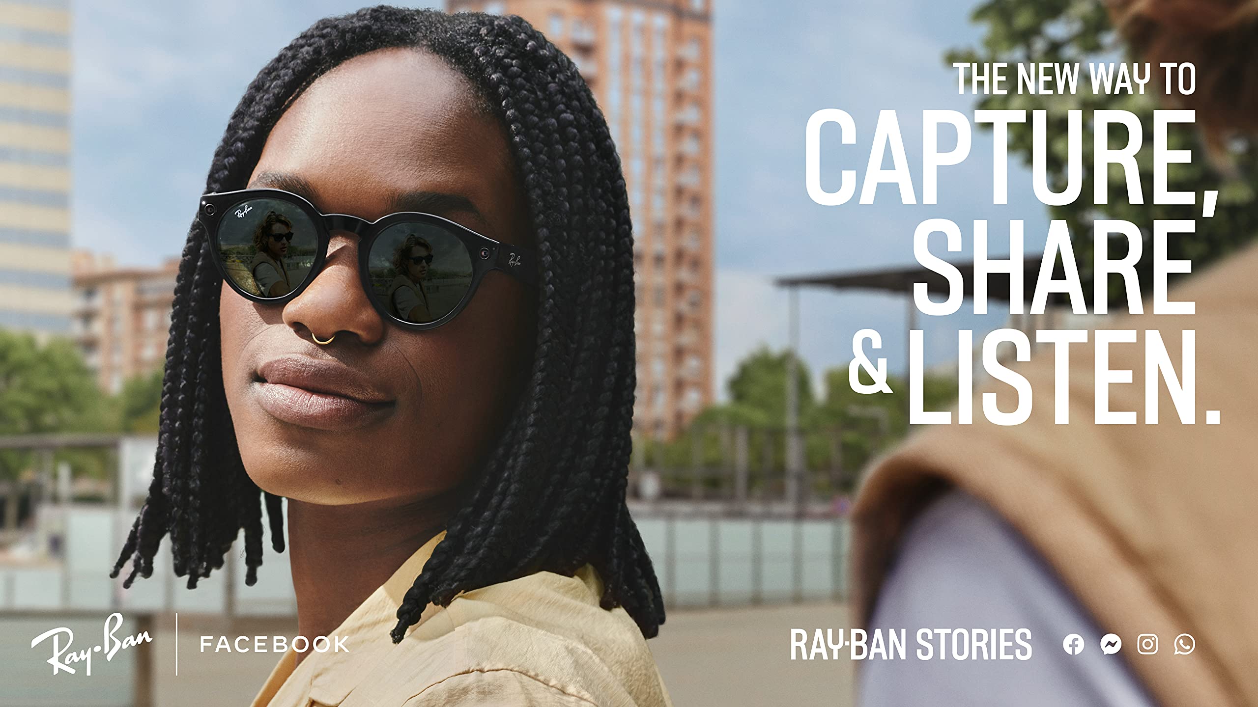 RayBan Stories Round Smart Glasses with Photo, Video, and Audio Buy