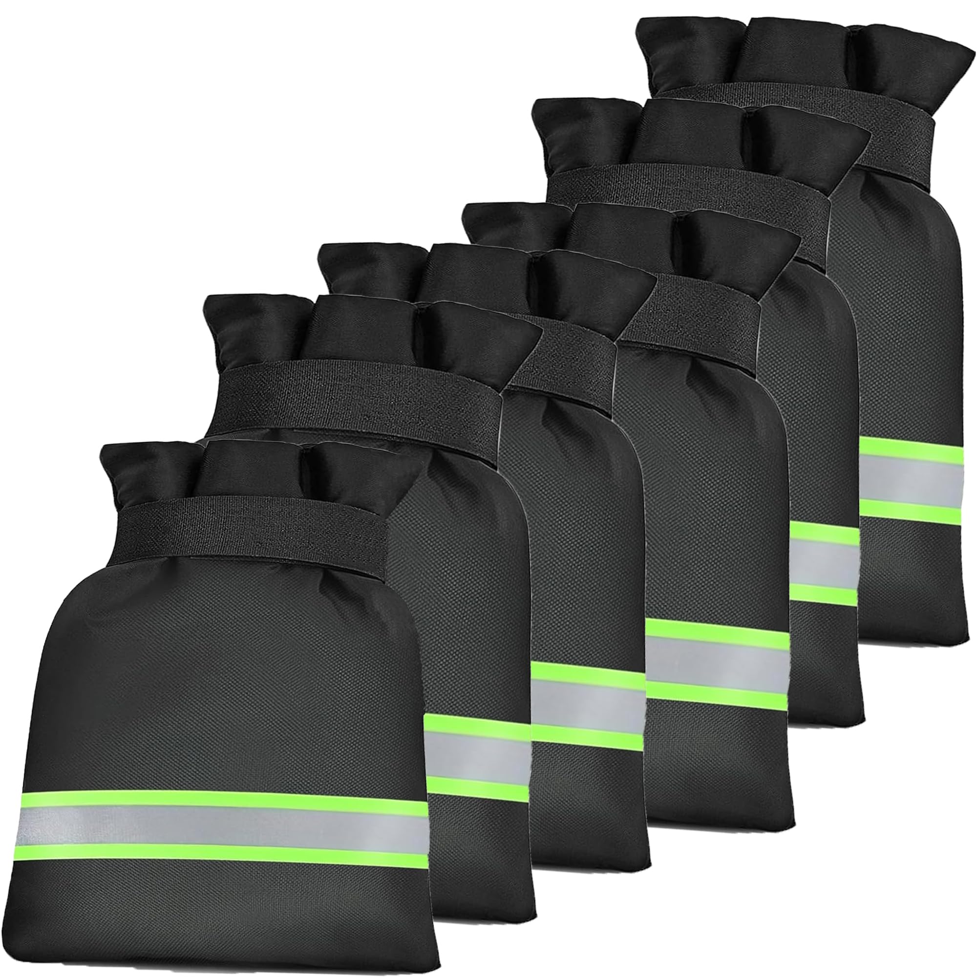 Copover Black 6Pcs Large Outside Tap Cover With Reflective Strip, 25X18cm Outdoor Tap Cosy For Winter, Waterproof & Thickened Jacket Protects From Freezing